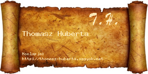 Thomasz Huberta névjegykártya